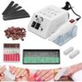 Elektrische Nagelfeile Nagelfräser Gelnägel Nagelfräser für Gelnägel Gel Nägel Set Nagelstudio mit Geringem Rauschen und Vibration 20000 U/Min Weiß