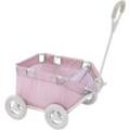 Olivia's Little World Punktmuster Puppen Mitziehen Wagen Spielzeugwagen OL-00007 - Rosa