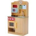 Florence Kinderküche – Kleine Spielküche mit Zubehör, Holzdesign - Mehrfarben - Teamson Kids