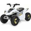 Costway - 6V Elektro Kinderquad 2,8-4,6 km/h, Mini Elektroquad, Kinderauto, Kindermotorrad, Kinder Quad, Elektroauto für Kinder ab 3 Jahren Weiss