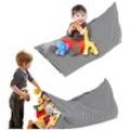 Kuscheltiere Aufbewahrung Aufbewahrung Kinderzimmer.Sitzsackhüllen für Kinder 35 x 30 x 50 Zoll 2 Stück - Grau-weiß - Hengda