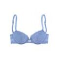 LASCANA Push-up-BH blau Gr. 70A. Mit Herausnehmbaren Kissen und mit Bügel