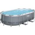 Power Steel™ Solo Pool ohne Zubehör 427 x 250 x 100 cm, grau, oval - Grau