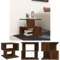 Beistelltisch Braun Eichen-Optik 40x40x40 cm Holzwerkstoff - Beistelltische - Braun - The Living Store