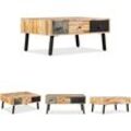 The Living Store Couchtisch Recyceltes Massivholz Teak 90 x 65 x 40 cm - Couchtische