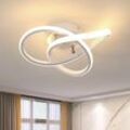 COMELY Moderne LED Deckenleuchte, 22W 2500LM, Deckenlampe für Schlafzimmer, Wohnzimmer, Flur, Durchmesser 25cm - Weiß - Natürliches Licht 4500K