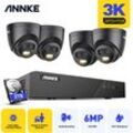 5MP videoüberwachungskit 4 infrarot kamera smart dual light nachtsicht überwachungskamera kit 2TB - Annke