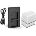 Trade Shop - 2x Akku + 2-fach Ladegerät für Netgear Arlo Pro / Pro 2 Sicherheits-Kamera / 2000mAh 7,2V Li-Ion - ersetzt DU-A1 - Ladestation mit