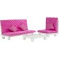 Olivias World 18 Zoll Babypuppen-Möbel Holz-Lounge-Sofa Puppenstuhl TD-11930A/B - Weiß/Rosa