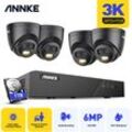 5MP videoüberwachungskit 4 infrarot kamera smart dual light nachtsicht überwachungskamera kit 1TB - Annke