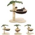 The Living Store - Katzen-Kratzbaum mit Sisal-Kratzstange 50 cm Beige und Braun - Kratzbäume - Mehrfarbig