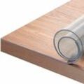 WOLTU Tischdecke 2 mm Wasserdicht Transparent Durchsichtige Tischfolie aus PVC Rechteckiger Tischschut 90x160 cm