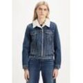 Jeansjacke LEVI'S "SHERPA TRUCKER" Gr. XL (42), blau (that new new) Damen Jacken Jeansjacken