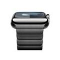 S&T Design Uhrenarmband Apple Watch Armband Ultra 2 49mm 45mm 44mm 42mm, Ersatz Solides Edelstahl Gliederarmband für iWatch Armband, schwarz