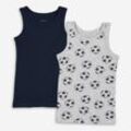 2er-Pack Tanktops in Grau und Schwarz