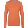 Rundhals-Pullover aus Schurwolle und Kaschmir include orange, 44