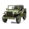 Ride-on Jeep Willys MB Army grün 12V