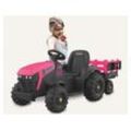 Ride-on Traktor Super Load mit Anhänger pink