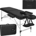 tectake® 2 Zonen Massageliege, Breite 61 cm, Polsterung 4 cm, mit Aluminiumgestell, 210 x 95 x 89 cm