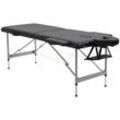 HOMCOM Massageliege mit Aluminium-Füßen schwarz 186L x 71B x 62-83H cm