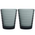 Iittala - Aino Aalto Glasbecher 22 cl, dunkelgrau (2er-Set)