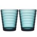 Iittala - Aino Aalto Glasbecher 22 cl, seeblau (2er-Set)