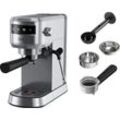 AEG Espressomaschine "Gourmet 6 EC6-1-6ST" Kaffeemaschinen Siebträger Gr. 1 Tasse(n), grau (edelstahl)