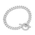 Armband GIORGIO MARTELLO MILANO "Panzerkette, Schließe mit Zirkonia, Silber 925" Armbänder Gr. 18 cm, Silber 925 (Sterlingsilber), silberfarben (silber) Damen