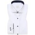 MODERN FIT Cover Shirt in weiß unifarben, weiß, 40