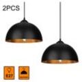 Pendelleuchte Lampenschirm 2er Set Pendellampe Industrielle Vintage Metall E27 Hängelampe 60W Hängeleuchte Deckenlampe ø 30cm - Tolletour