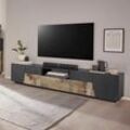 TV-Bank 220x43cm Wand Schrank Wohnzimmer in modernem Design Fergus Report