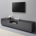 Moderne niedrige TV-Bank 220cm Wohnzimmer Aston Report