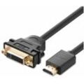 Ugreen - Kabel Adapterkabel dvi 24 + 5 Pin (weiblich) - hdmi (männlich) 22 cm Video Kabel Digital Kabel schwarz