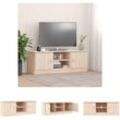 TV-Schrank alta 112x35x41 cm Massivholz Kiefer - TV-Möbel - Braun - The Living Store