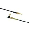 1m Aux Kabel 3.5 mm Klinke Eingang Einfach Audio für Lautsprecher Android Handy Tablet Autoadio PC Anlage Hifi Schwarz/Gold