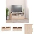 TV-Schrank mit Schubladen alta 100x35x41 cm Massivholz Kiefer - TV-Möbel - Braun - The Living Store