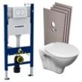 Paket wc Geberit Duofix-Rahmen + wc Cersanit S-line Pro + Sitz + weiße Platte + Verkleidungsset (S-LineProGeb3-sabo)