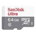 SanDisk Ultra - Flash-Speicherkarte (microSDHC/SD-Adapter inbegriffen) - 64 GB - Class 10 - microSDXC UHS-I