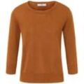 Rundhals-Pullover aus 100% SUPIMA®-­Baumwolle Peter Hahn braun, 52