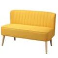 Sofa 2-Sitzer Stoffsofa Couch Polstersofa Loungesofa breit Gelb