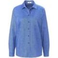 Bluse Hemdkragen Peter Hahn blau, 44