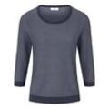 Rundhals-Pullover aus 100% SUPIMA®-Baumwolle Peter Hahn blau, 38