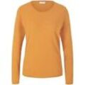 Rundhals-Pullover aus Schurwolle und Kaschmir include gelb, 36