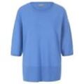 Rundhals-Pullover aus Kaschmir und Seide include blau, 48