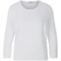 Rundhals-Pullover aus 100% Baumwolle Supima Peter Hahn weiss, 46