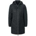 Daunen-Long-Steppjacke MYBC schwarz, 42