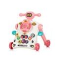 Chipolino Lauflernwagen 3 in 1 Auto, Spieltisch, Lenkrad, Tasten, Musik, Lichter rosa