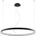 SOLLUX LIGHTING Kronleuchter "RIO", schwarz, H: 150cm, Lampen, Slush -Einstellung, Pendelleuchte