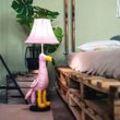 LED Tischleuchte "Mingo der Flamingo", bunt (rosa und gelb), H: 78cm, HAPPY LAMPS FOR SMILING EYES, Lampen, Hochwertig, Einzigartig, Zertifiziert, Nachhaltig