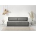 Schlafsofa INOSIGN "Donka Dauerschläfer-geeignet, belastbar bis 270 kg incl. Bettkasten", grau (dunkelgrau), B:200cm T:108cm, 88% Polyester / 12% Polyacryl, Sofas, ohne Armlehnen, Breite 200 cm, auch in Cord, Tonnentaschen-Federkern